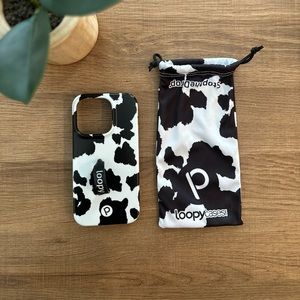 Loopy Case - iPhone 14 Pro (6.1" screen) Cow Print